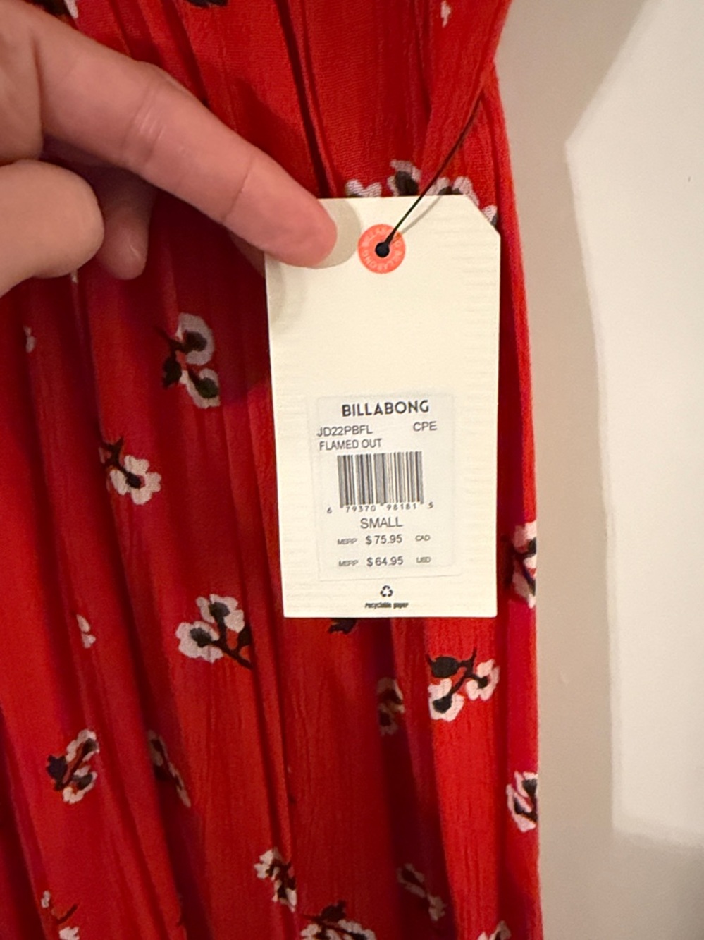 Billabong Red Floral Maxi Dress - Picture 4 of 6